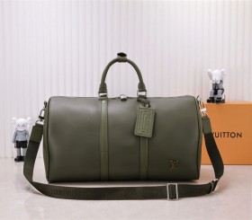 Louis Vuitton Aerogram Keepall Bandouliere 50 Travel Bag In Khaki