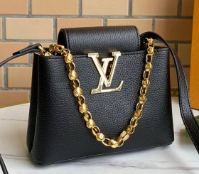 Louis Vuitton Capucines Mini Chain Bag In Black