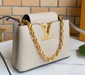 Louis Vuitton Capucines Mini Chain Bag - Beige