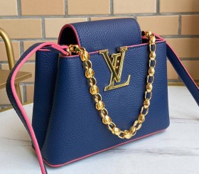 Louis Vuitton Capucines Mini Chain Bag - Navy Blue
