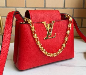 Louis Vuitton Capucines Mini Chain Bag - Red