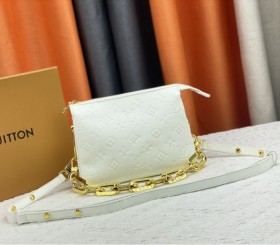 Louis Vuitton Coussin BB Bag In Cream With Leather Strap
