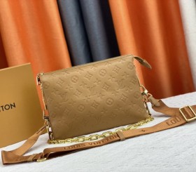 Louis Vuitton Coussin PM Camel Handbag - Jacquard Strap