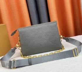 Louis Vuitton Coussin PM Grey Handbag - Jacquard Strap