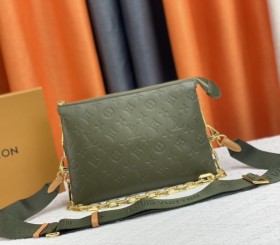 Louis Vuitton Coussin PM Khaki Handbag - Jacquard Strap