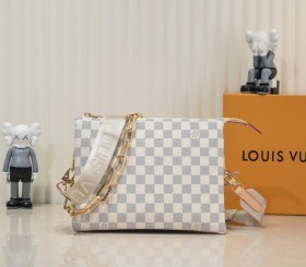 Louis Vuitton Damier Azur Coussin PM Bag With Jacquard Strap