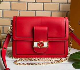 Louis Vuitton Dauphine Lugano MM Bag - Bloody Mary Red