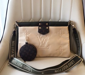 Louis Vuitton Econyl Regenerated Nylon Maxi Multi Pochette Accessoires In Khaki And Beige