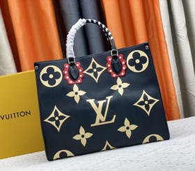 Louis Vuitton Monogram Empreinte Leather Crafty OnTheGo GM Tote - Black