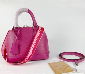 Louis Vuitton Epi Leather Alma BB Jacquard Strap Handbag - Pondichery Pink