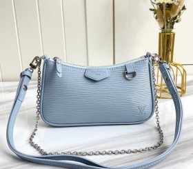 Louis Vuitton Epi Leather Easy Pouch On Strap - Bleu Celeste Blue