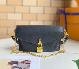 Louis Vuitton Epi Leather Padlock On Strap Bag In Black