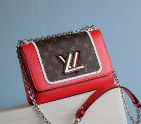 Louis Vuitton Epi Leather Twist MM Canvas Red Bag - Trompe-loeil Braid