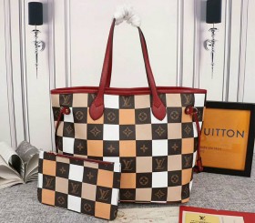 Louis Vuitton Ultra Rare Neverfull MM Tote In Bordeaux