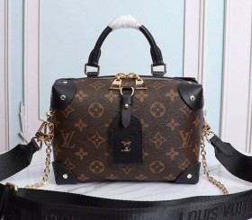 Louis Vuitton Monogram Canvas Petite Malle Souple Handbag - Black