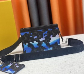 Louis Vuitton Monogram Eclipse Gaston Wearable Wallet - Sunrise Blue