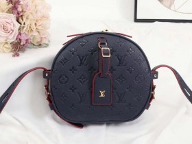 Louis Vuitton Monogram Empreinte Boite Chapeau Souple MM Bag In Navy Blue