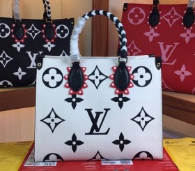 Louis Vuitton Monogram Empreinte Leather Crafty Onthego MM Tote In Cream