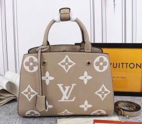 Louis Vuitton Monogram Empreinte Leather Montaigne MM Handbag - Tourterelle Gray