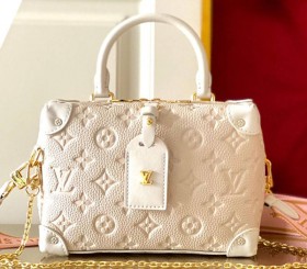 Louis Vuitton Monogram Empreinte Petite Malle Souple Handbag - Cream