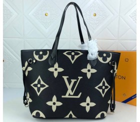 Louis Vuitton Neverfull MM Tote In Black
