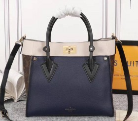 Louis Vuitton On My Side Bag In Navy Blue
