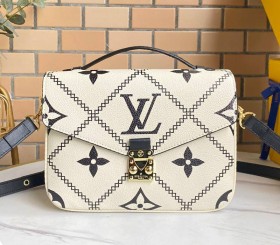 Louis Vuitton Spring 2022 Monogram Empreinte Pochette Metis Handbag - Cream