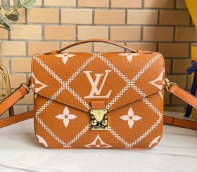 Louis Vuitton Spring 2022 Monogram Empreinte Pochette Metis Handbag In Arizona Beige