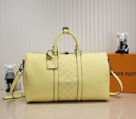 Louis Vuitton Taiga Leather Keepall Bandouliere 50 Travel Bag - Yellow
