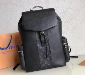 Louis Vuitton Taiga Leather Outdoor Backpack In Eclipse Black