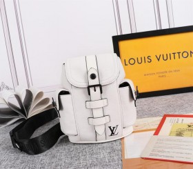 Louis Vuitton Taurillon Leather Christopher XS Backpack In White