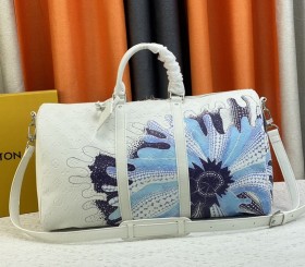 Louis Vuitton X YK Bandouliere Keepall 50 Travel Bag - White