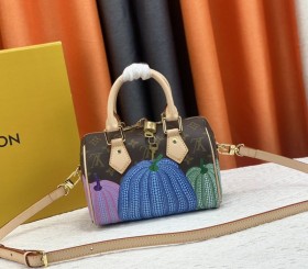 Louis Vuitton X YK Mongram Canvas Speedy Bandouliere 20 Handbag In Pumpkin