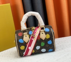 Louis Vuitton X YK Monogram Canvas Speedy 20 Handbag With Textile Strap In Style 1