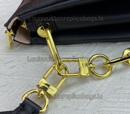 Louis Vuitton Coussin PM Handbag In Black With Jacquard Strap