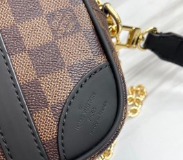 Louis Vuitton Damier Ebene Canvas Valisette Souple BB Handbag In Black