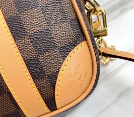 Louis Vuitton Damier Ebene Canvas Valisette Souple BB Handbag In Natural