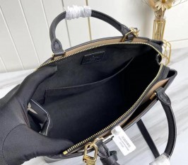 Louis Vuitton Bicolor Monogram Empreinte Leather Petit Palais Handbag - Black - Beige