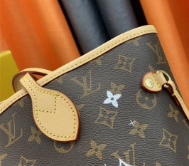 Louis Vuitton Monogram Canvas Neverfull MM Tote With Cat Print