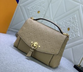 Louis Vuitton Monogram Empreinte Leather Blanche BB Handbag In Beige