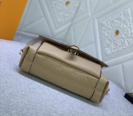 Louis Vuitton Monogram Empreinte Leather Blanche BB Handbag In Beige
