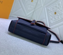 Louis Vuitton Monogram Empreinte Leather Blanche BB Handbag In Navy Blue