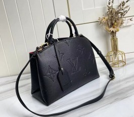 Louis Vuitton Monogram Empreinte Leather Petit Palais Handbag In Black