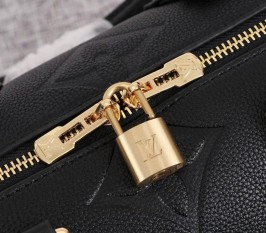 Louis Vuitton Monogram Empreinte Leather Speedy Bandouliere 25 Handbag In Black