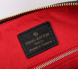 Louis Vuitton Monogram Empreinte Leather Speedy Bandouliere 25 Handbag In Black