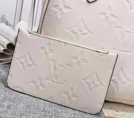 Louis Vuitton Embroidered Cream Neverfull LV M46039– TC