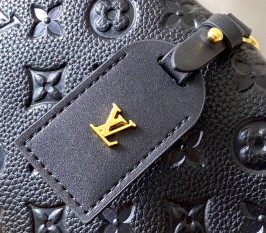 Louis Vuitton Monogram Empreinte Petite Malle Souple Handbag In Black