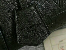 Louis Vuitton Monogram Empreinte Speedy Bandouliere 25 Handbag In Black