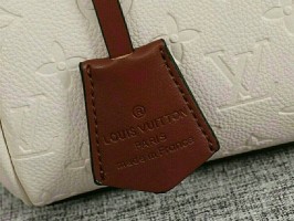 Louis Vuitton Monogram Empreinte Leather Speedy Bandouliere 25 Handbag - Cream