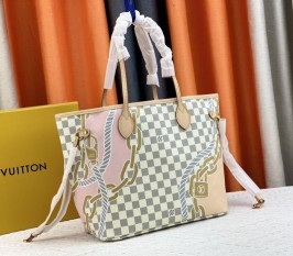 Louis Vuitton Spring 2023 Damier Azur Neverfull MM Tote In Nautical